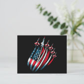 Patriottische VS Vlag Jets Boys 4 juli Informatiekaartje (Staand voorkant)