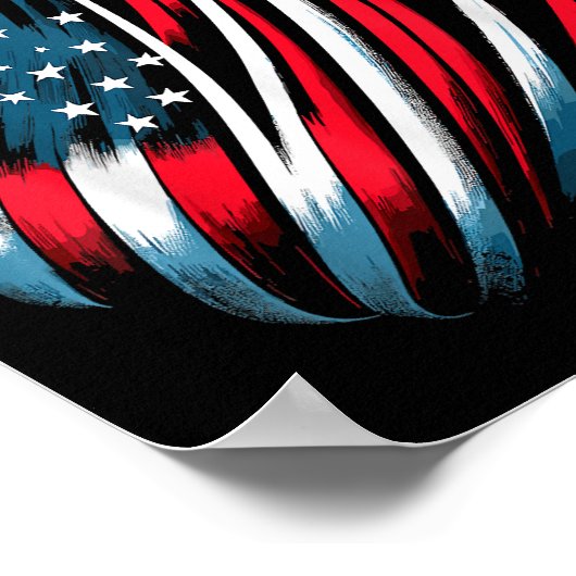 Patriottische VS Vlag Jets Boys 4 juli Poster (Hoek)