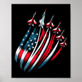 Patriottische VS Vlag Jets Boys 4 juli Poster (Voorkant)