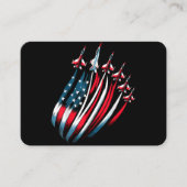 Patriottische VS Vlag Jets Boys 4 juli Visitekaartje (Voorkant)