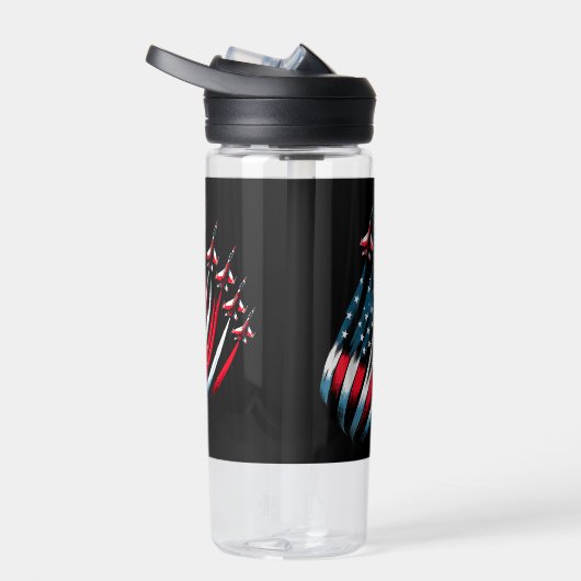 Patriottische VS Vlag Jets Boys 4 juli Waterfles (Rechts)