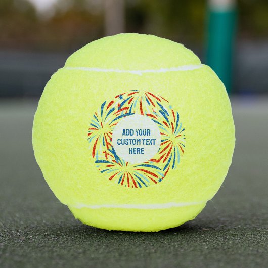 Patriottische Vuurwerk Custom 4th van juli Feest Tennisballen