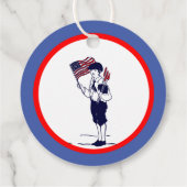 Patriottische  vuurwerk jongen aangepaste geschenk bedankjes labels (Achterkant)