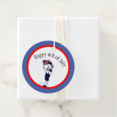 Patriottische  vuurwerk jongen aangepaste geschenk bedankjes labels (In situ)