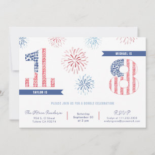 Patriottische Vuurwerk Kinderen Gezamenlijke Verja Kaart