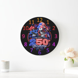 Patriottische vuurwerk kunst van George Washington Grote Klok