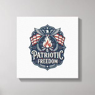 Patriottische Vuurwerk Nacht Vector Grafische T-sh Canvas Afdruk