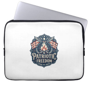 Patriottische Vuurwerk Nacht Vector Grafische T-sh Laptop Sleeve