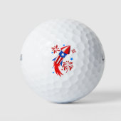 Patriottische Vuurwerk sport golfbal Golfballen (Voorkant)