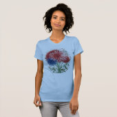 Patriottische Vuurwerkbloem Fourth of July Shirt (Voorkant volledig)