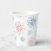 Patriottische vuurwerker zomer 1e verjaardag papieren bekers (Links)