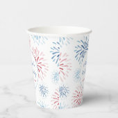 Patriottische vuurwerker zomer 1e verjaardag papieren bekers (Rechts)