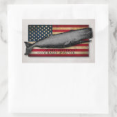 Patriottische  walvis en US Flag Whales Forever Rechthoekige Sticker (Tas)
