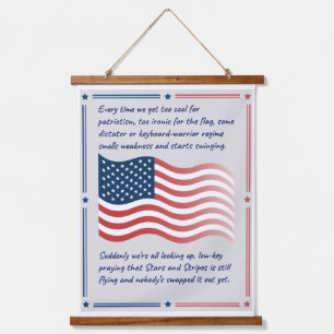 Patriottische wandkunst met een moderne uitstralin hangend wandkleed
