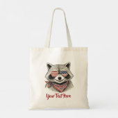 Patriottische Wasbeer 4 juli VS-vlag Tote Bag (Achterkant)