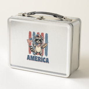 Patriottische Wasbeer Amerika Vintage Shirt Ontwer