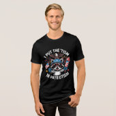 Patriottische Wasbeer, Grappig 4 juli T-shirt (Voorkant volledig)