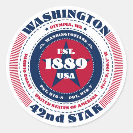 Patriottische Washington Circle Design Sticker