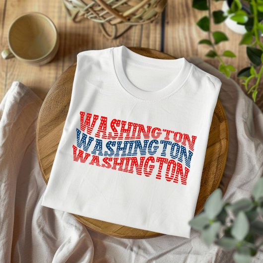 Patriottische Washington Rood en Blauw Boho T-shir T-shirt