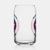 Patriottische Washington Typography Drinkware Set Blikvorm Glas (Rechts)