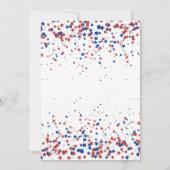 Patriottische waslijn Rood Wit & Due Baby shower Kaart (Achterkant)