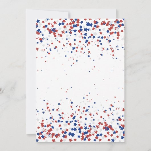 Patriottische waslijn Rood Wit & Due Baby shower Kaart (Achterkant)