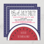 Patriottische watermeloen op 4 juli kaart (Voorkant / Achterkant)