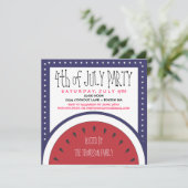 Patriottische watermeloen op 4 juli kaart (Staand voorkant)