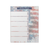 Patriottische Waterverf van de maaltijdplanner en  Notitieblok (Linkerzijde)