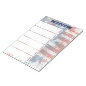 Patriottische Waterverf van de maaltijdplanner en  Notitieblok (Schuin)