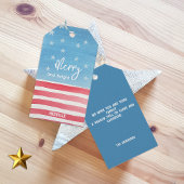 Patriottische Waterverf vlag Cadeaulabel