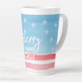 Patriottische Waterverf vlag Latte Mok (Rechterhoek)