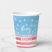 Patriottische Waterverf vlag Papieren Bekers (Achterkant)