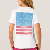 Patriottische Waterverf vlag T-shirt (Achterkant)