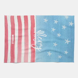 Patriottische Waterverf vlag Theedoek