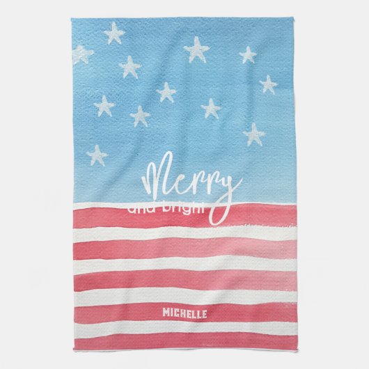 Patriottische Waterverf vlag Theedoek (Verticaal)