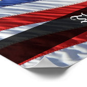 Patriottische Waver American Flag Art Print (Hoek)