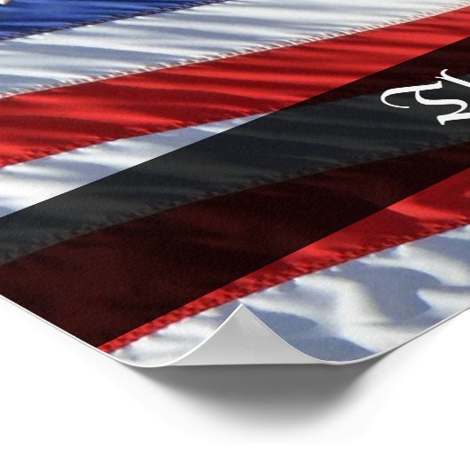 Patriottische Waver American Flag Art Print (Hoek)