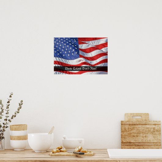Patriottische Waver American Flag Art Print (Keuken)
