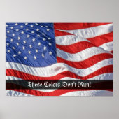 Patriottische Waver American Flag Art Print (Voorkant)
