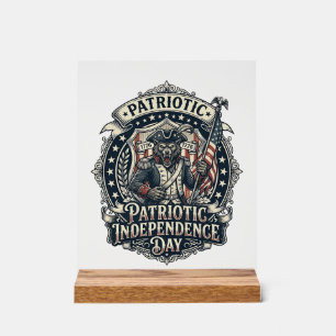 Patriottische Weerwolf Patriottische Horror Monste Acryl Bord