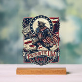 Patriottische Weerwolf Patriottische Horror Monste Acryl Bord (Neutraal)