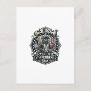 Patriottische Weerwolf Patriottische Horror Monste Briefkaart