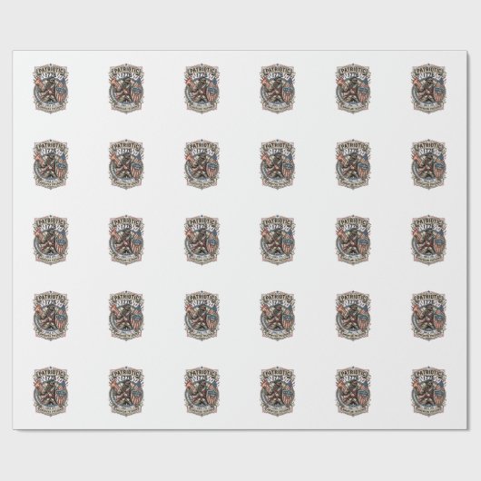 Patriottische Weerwolf Patriottische Horror Monste Cadeaupapier (Vlak)