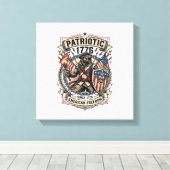 Patriottische Weerwolf Patriottische Horror Monste Canvas Afdruk (Insitu (Houten vloer))