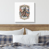 Patriottische Weerwolf Patriottische Horror Monste Canvas Afdruk (Insitu (Slaapkamer))