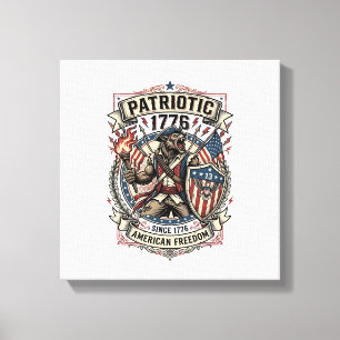 Patriottische Weerwolf Patriottische Horror Monste Canvas Afdruk