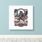 Patriottische Weerwolf Patriottische Horror Monste Canvas Afdruk (Insitu (Houten vloer))