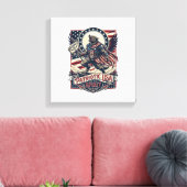 Patriottische Weerwolf Patriottische Horror Monste Canvas Afdruk (Insitu (Woonkamer))