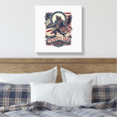 Patriottische Weerwolf Patriottische Horror Monste Canvas Afdruk (Insitu (Slaapkamer))